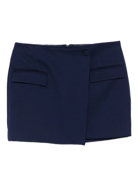  Patrizia Pepe Wrap-front Mini Skirt - Blue 