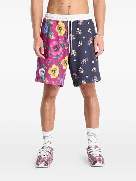  Patta Floral-print Patchwork Track Shorts - Blue 
