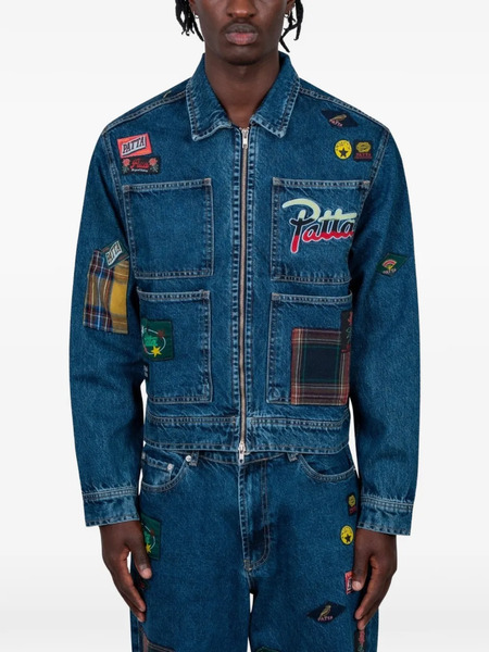  Patta Patchwork Pocket Denim Jacket - Blue 