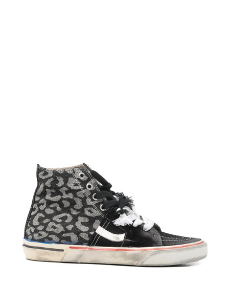  Paul Easterlin Caly Star Leopard High-top Sneakers - Black 