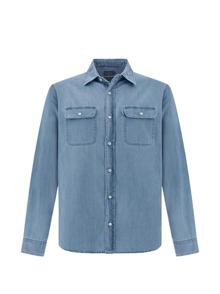  Paul & Shark Buttoned Denim Overshirt - Blue 