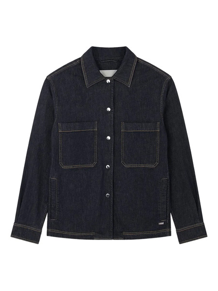  Paul & Shark Denim-effect Stretch Cotton Overshirt - Blue 