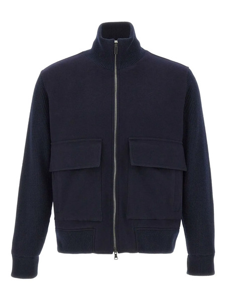  Paul & Shark Knit-sleeves Jacket - Blue 