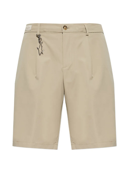  Paul & Shark Logo-charm Pleated Shorts - Neutrals 