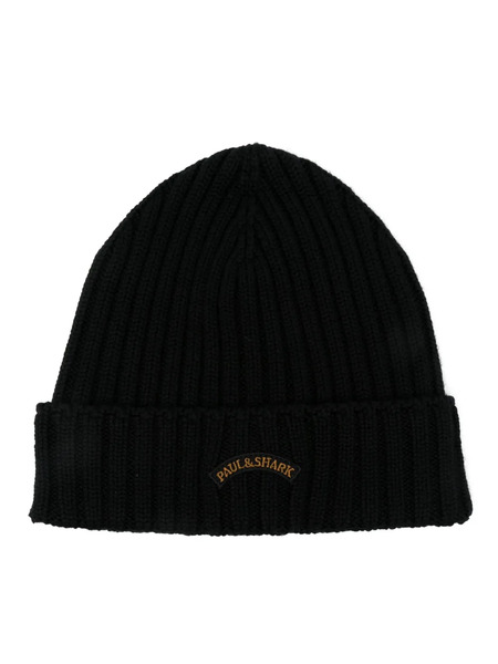  Paul & Shark Logo-patch Beanie - Blue 