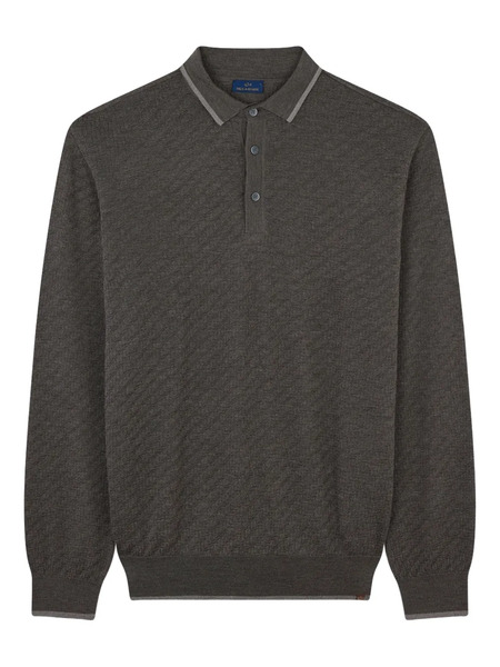  Paul & Shark Patterned Polo Shirt - Brown 