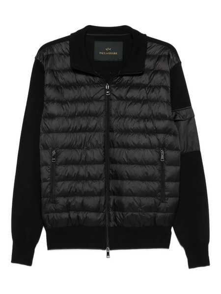  Paul & Shark Quilted Wool-panel Jacket - Black 
