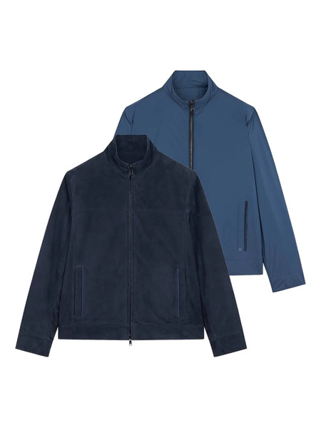  Paul & Shark Reversible Suede Jacket - Blue 
