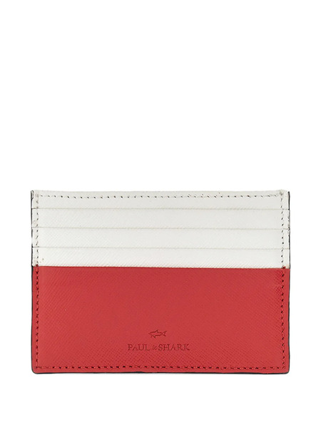  Paul & Shark Saffiano-leather Card Holder - Red 