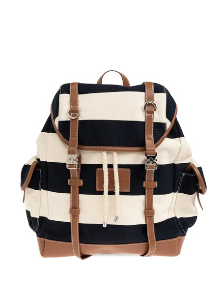  Paul & Shark Striped Drawstring Backpack - Blue 