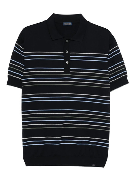  Paul & Shark Striped Polo Shirt - Blue 