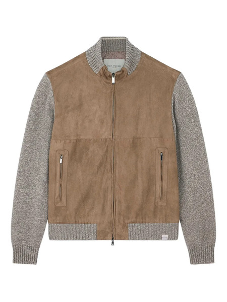  Paul & Shark Suede-panel Jacket - Brown 