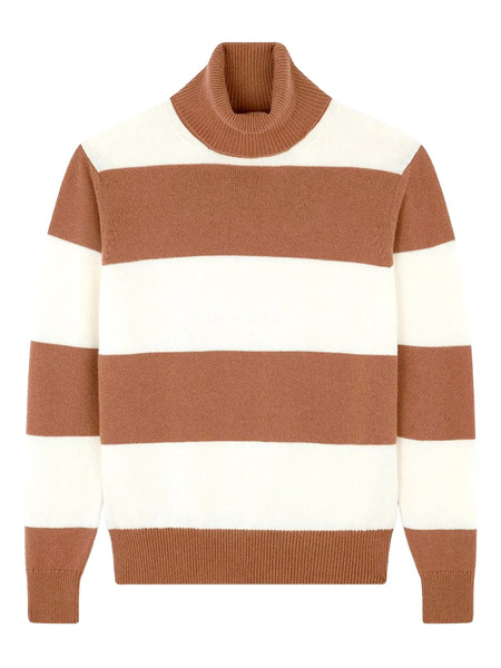  Paul & Shark Turtleneck Striped Sweater - Brown 