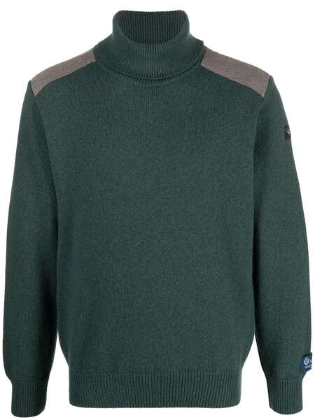  Paul & Shark Wool Roll-neck Jumper - Green 