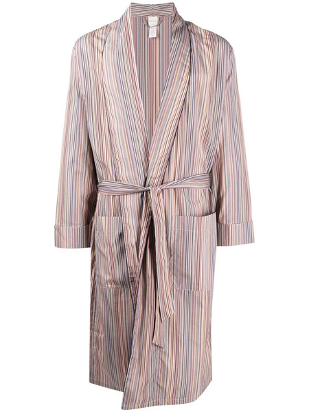  Paul Smith Artist Stripe Tie-waist Jacket - Multicolour 