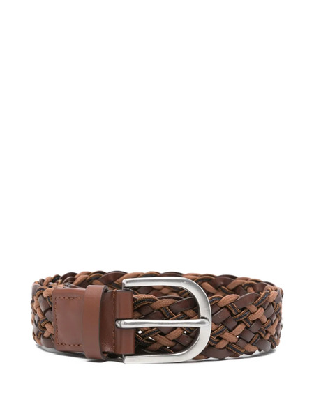  Paul Smith Braided Leather Belt - Brown 