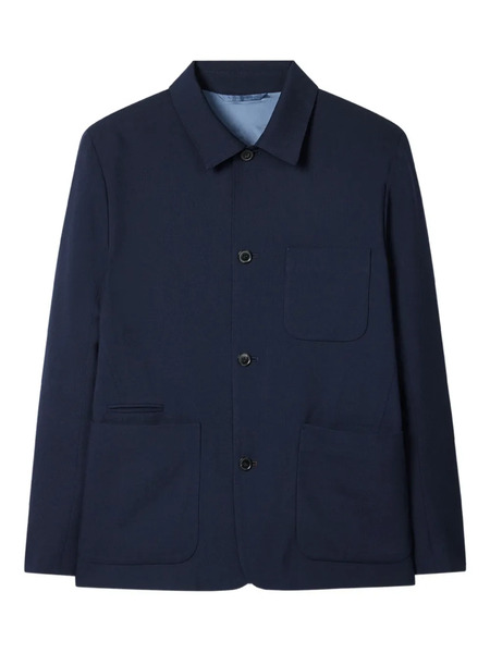  Paul Smith Button-fastening Patch-pockets Suit Jacket - Blue 