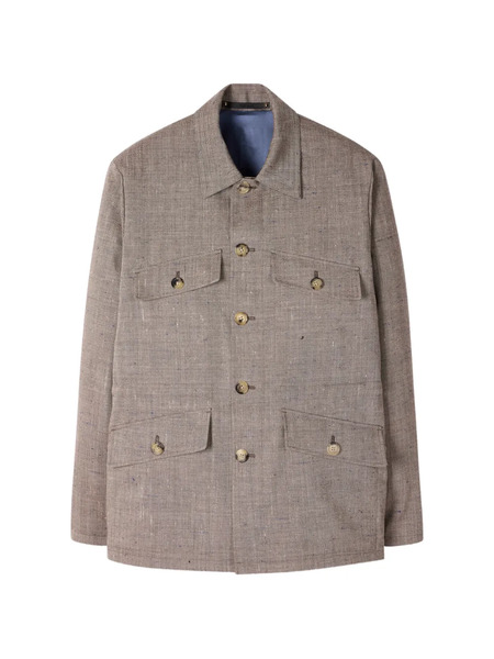  Paul Smith Buttoned Flap-pocket Jacket - Brown 