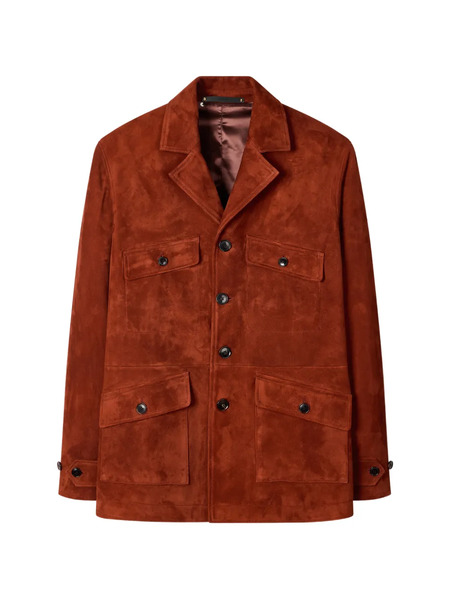  Paul Smith Buttoned Suede Shirt Jacket - Red 