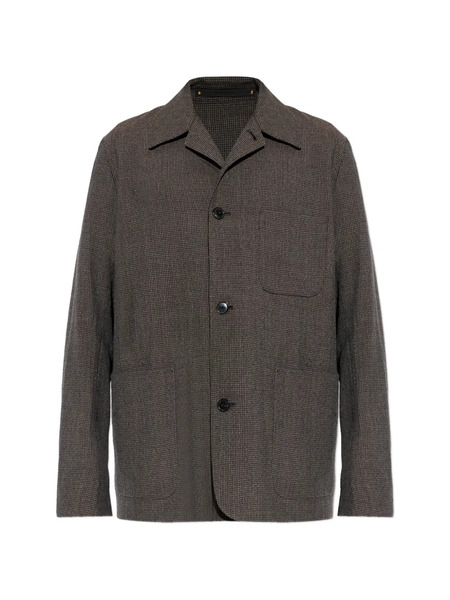  Paul Smith Buttoned Wool Overshirt - Brown 