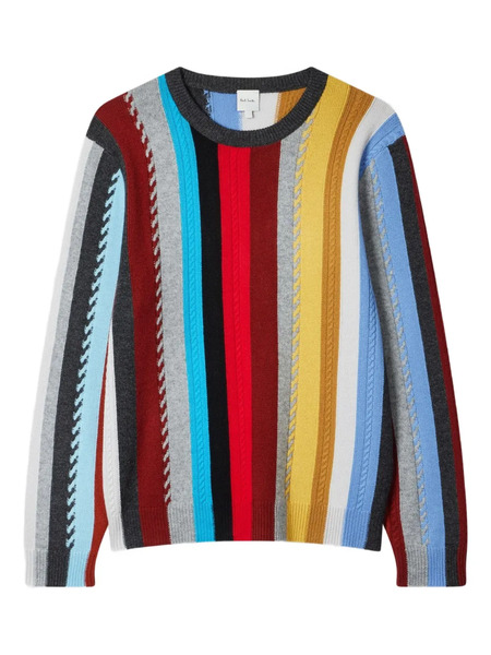  Paul Smith Cable-knit Striped Sweater - Blue 