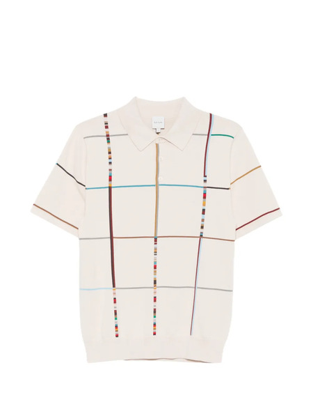  Paul Smith Checked Polo Shirt - Neutrals 
