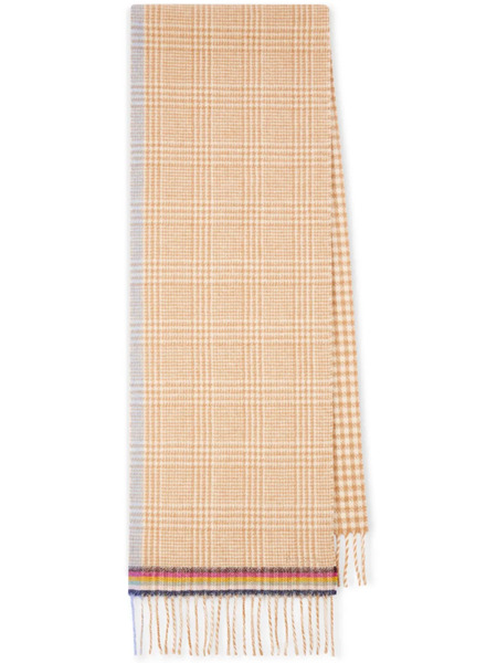  Paul Smith Checked Wool Scarf - Neutrals 