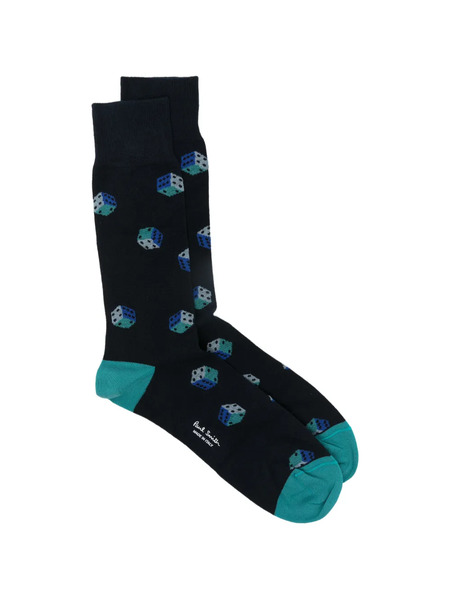  Paul Smith Dice-pattern Socks - Blue 