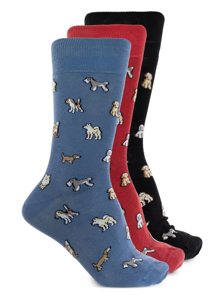  Paul Smith Dogs Socks (pack Of Three) - Blue 