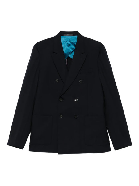  Paul Smith Double-breasted Patch-pocket Blazer - Blue 