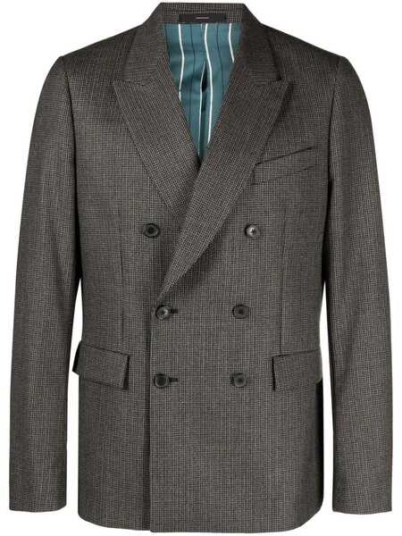  Paul Smith Double-breasted Wool Blazer - Black 