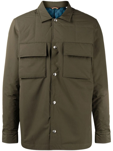  Paul Smith Flap-pocket Press-stud Jacket - Green 