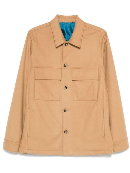  Paul Smith Fleece Shirt Jacket - Brown 