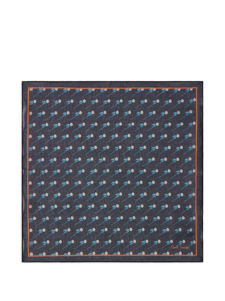  Paul Smith Floral-patterned Pocket Square - Black 