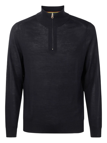  Paul Smith High-neck Half-zip Sweater - Black 