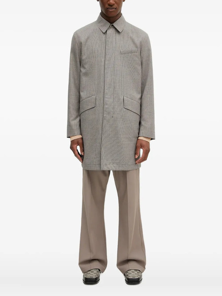  Paul Smith Houndstooth-pattern Coat - Grey 