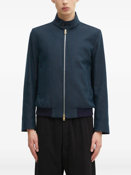  Paul Smith Houndstooth Zip Jacket - Blue 