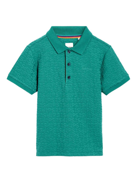  Paul Smith Junior Logo-pattern Polo Top - Green 