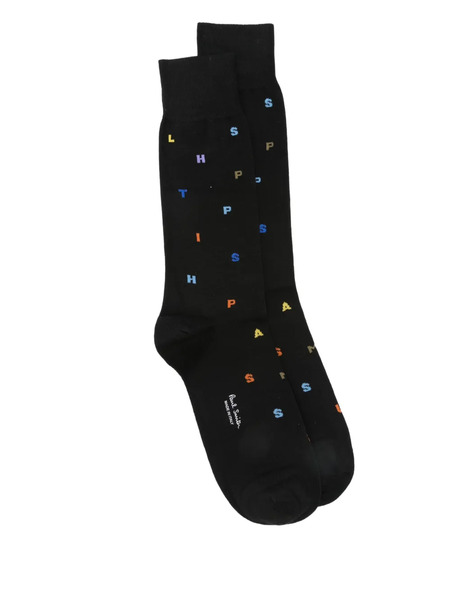  Paul Smith Letter-print Socks - Black 