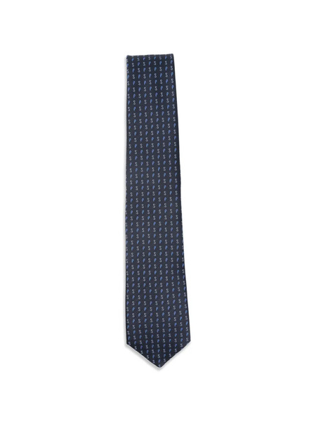  Paul Smith Logo Silk Tie - Blue 