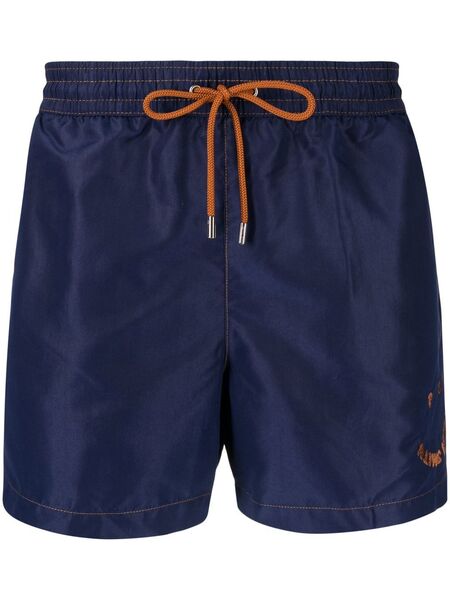  Paul Smith Logo-smiley Swimming Shorts - Blue 