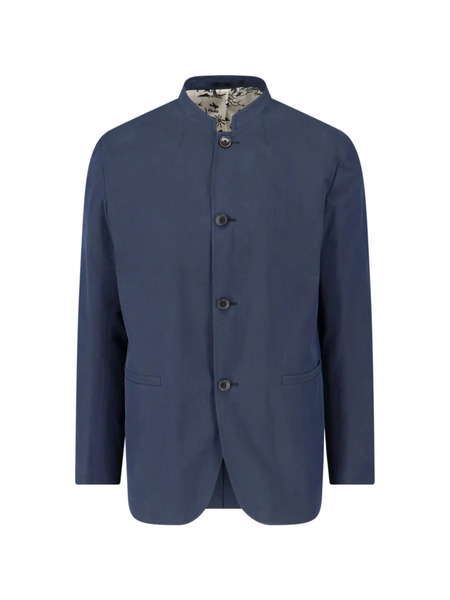  Paul Smith Mandarin-collar Coat - Blue 