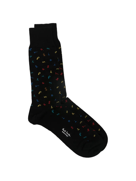  Paul Smith Meribel Logo-pattern Socks - Black 
