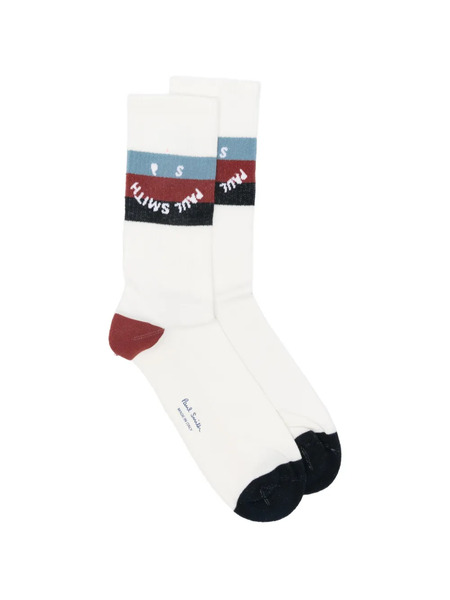  Paul Smith Milo Logo-stripe Socks - White 