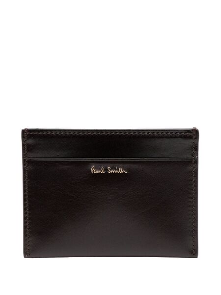  Paul Smith Monogrammed Credit Card Holder - Brown 