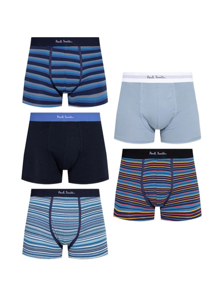  Paul Smith Patterned Boxers (set Of Five) - Blue 
