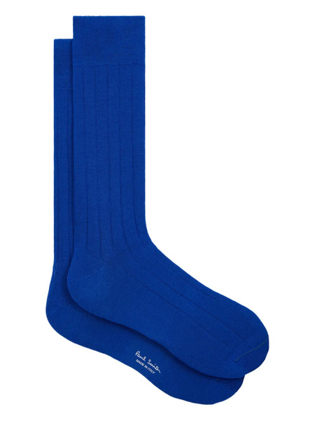  Paul Smith Ribbed Cotton Socks - Blue 