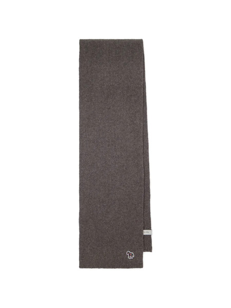  Paul Smith Ribbed Zebra-patch Scarf - Grey 