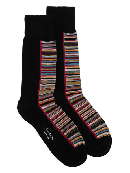  Paul Smith Signature Logo Print Socks - Black 