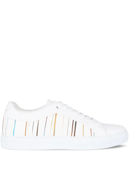  Paul Smith Signature-pinstripe Pattern Low-top Sneakers - White 